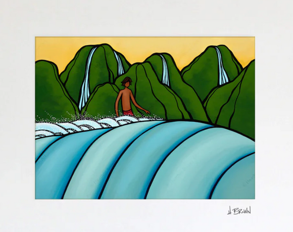 HBC-PINETREES SURF 8 X 10 MATTED PRINT