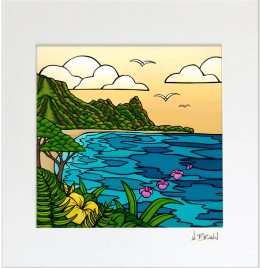 HBC- 12 X 12 MATTED PRINT-NORTH SHORE KAUAI