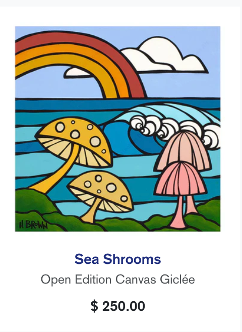 HBC-CANVAS GICLEE-SEA SHROOMS