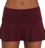 SKIRT W /ATTACHED BOTTOM- MAROON