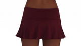 SKIRT W /ATTACHED BOTTOM- MAROON