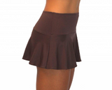 SKIRT W/ ATTACHED BOTTOM- CHOCOLATE